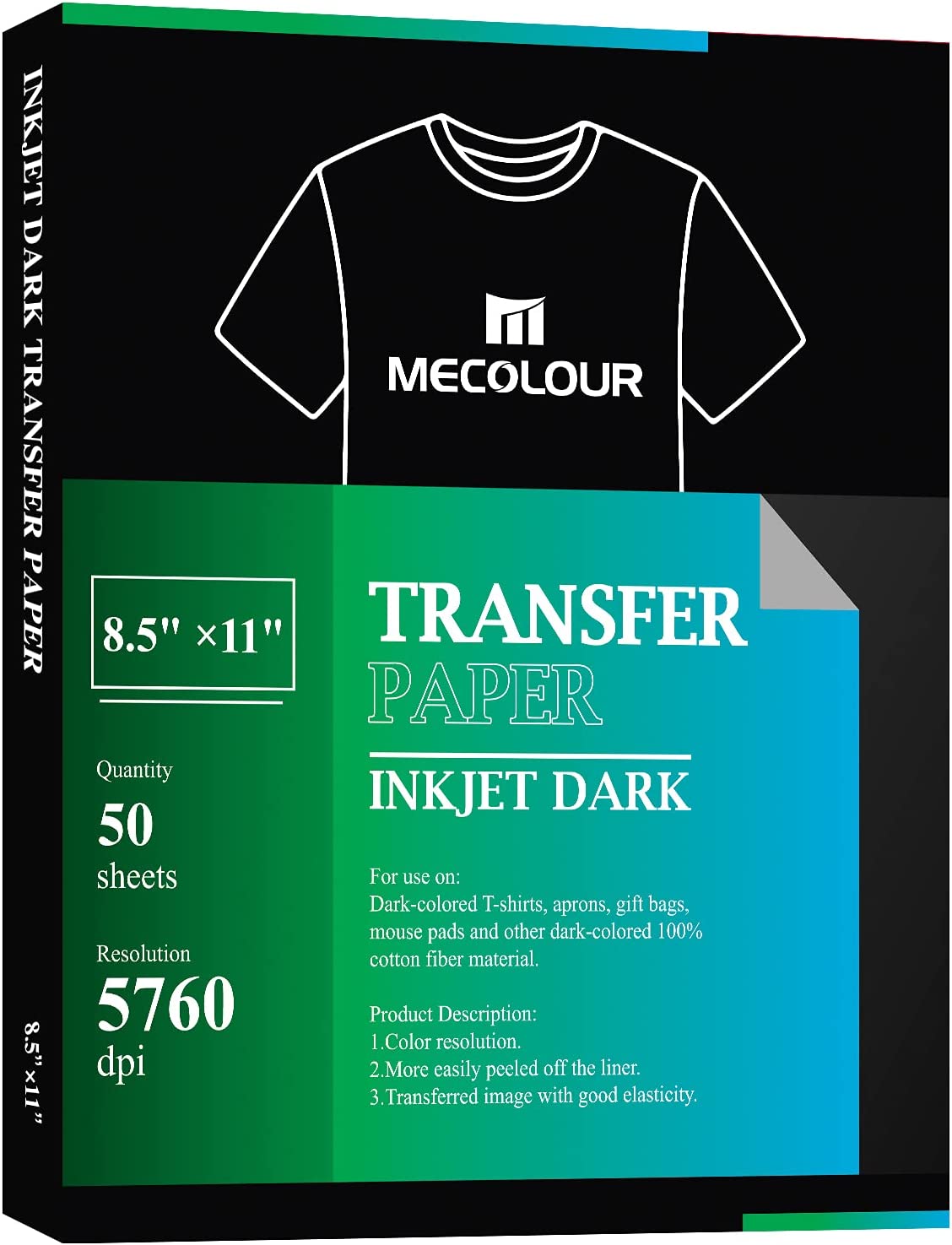 mecolour dark heat transfer paper